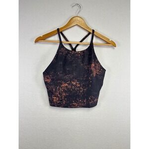 Old Navy Active PowerSoft Tie Dye Crop Tank Top M Light Support Built In‎ Bra